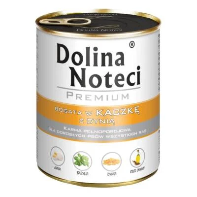 Dolina Noteci PREMIUM reich an Ente mit Kürbis Dose 800 g Nassfutter für Hunde - Bild 1 von 2