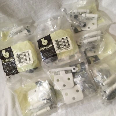 18 Bisagras Belwith P144-W Blancas 2 por Paquete-1 Lote de 9 Paquetes NUEVO Antiguo Stock Foto 1 de 4