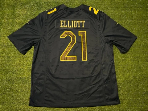 Vtg Dallas Cowboys Ezekiel Elliott #21 Nike On Field Navy Blue Jersey XXL NFC Cover