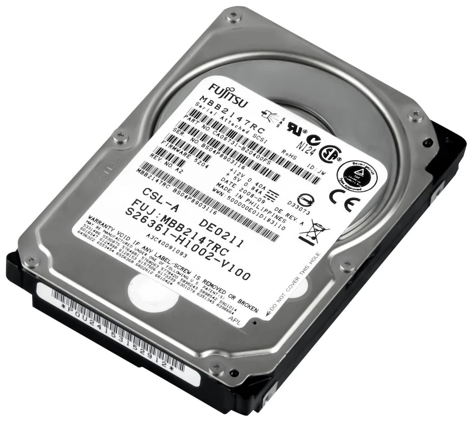 Hard Drive Fujitsu S26361-H1002-V100 MBB2147RC 146GB 10000U/Min 16MB SAS 2.5 " - Image 1 of 3