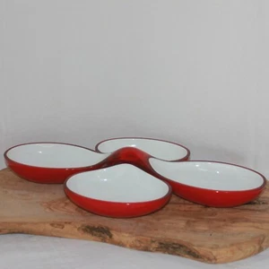 Guzzini - vintage - acrylic interlocking red serving bowls - Made in Italy - Picture 1 of 11