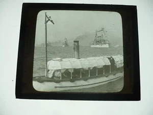 DIAPOSITIVA DE VIDRIO LINTERNA MÁGICA - De interés periodístico - Keystone #100 - Great Warships Hampton - Imagen 1 de 3
