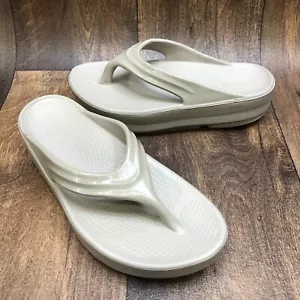 OOFOS OOmega OOlala Flip Flop Waterproof Thong Nomad Beige Women's US 10 / EU 41 - Picture 1 of 12