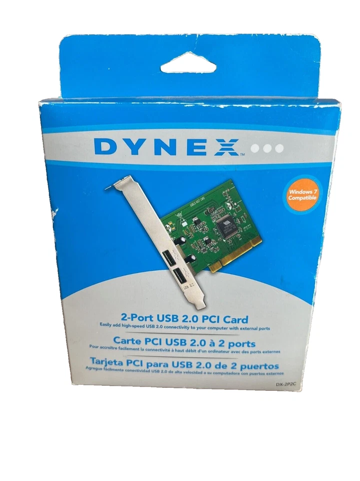 Dynex Model DX-2P2C 2-Port USB 2.0 PCI Card New - Image 1 of 2