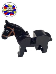 LEGO Pferd Horse 4493 schwarz black City Police Feuerwehr Polizei Tier Animel - Picture 1 of 2