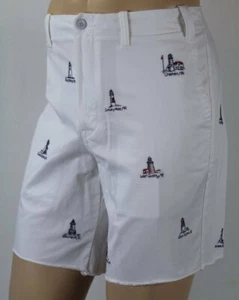 0Polo Ralph Lauren White Nautical Lighthouses Straight Fit Chino Shorts NWT - Picture 1 of 1