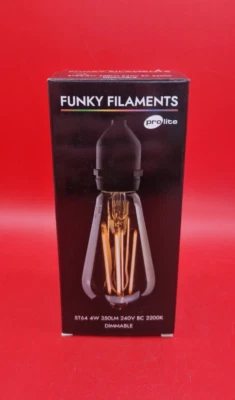 LED ST64 Spiral Funky Crackle Gold Filament Lamps BC Festoon 4W 7W Warm White - Image 1 of 4