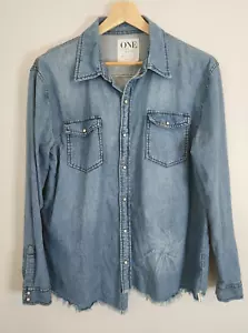 Womens ONE TEASPOON Denim Shirt Size Small Long Sleeve Shirt - Picture 1 of 10