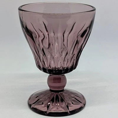 Copos de suco de ametista marroquinos vintage Hazel and Atlas taça vinho MCM - Imagem 1 de 4