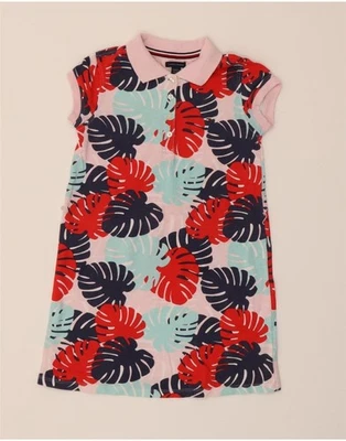 TOMMY HILFIGER Girls Polo Shirt 6-7 Years Small Pink Floral AV15 - Image 1 of 3