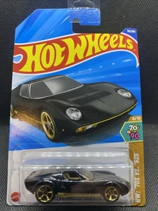 HOT WHEELS 2025 '71 LAMBORGHINI MIURA SV, BLACK, SHORT CARD. - Picture 1 of 5