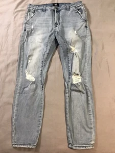 Ziggy Denim ZGY Jeans Herren 34 Blau Droppit Low Crotch Slim Carrot Taper Ripstop - Bild 1 von 12