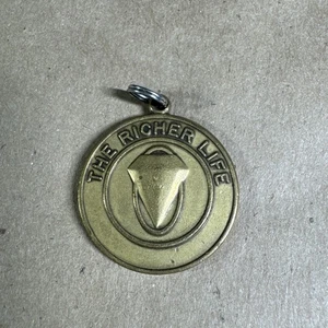 Vintage VOLKSSPARBANK MANCHESTER CT MESSING VERLORENER SCHLÜSSEL RÜCKGABE MARKE selten - Bild 1 von 18