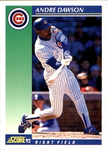 Andre Dawson 1992 Score #75 Chicago Cubs HOF FREE SHIPPING AutographDen - Picture 1 of 2