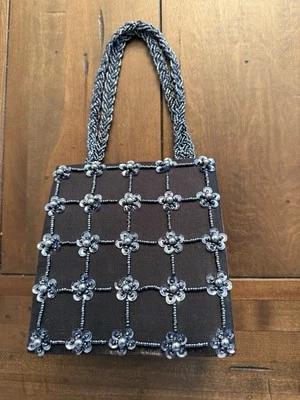 Sasha Beaded Evening Bag. Beautiful Flower Design With The Beads 2 Straps - Image 1 of 4