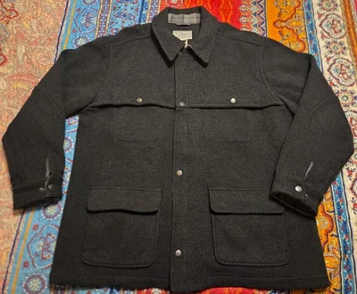 Chaqueta de lana gris alta LL Bean Double Mackinaw XXL para hombre Foto 1 de 4