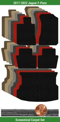 Juego de alfombrillas Velourtex personalizadas para Jaguar F-Pace 2017-2022 (5 piezas) #TC3 Foto 1 de 4