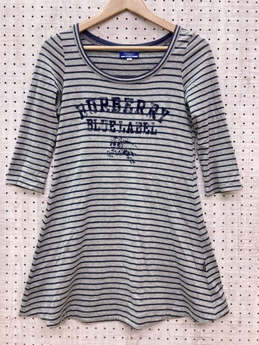 Burberry Vestito T shirt a Righe Donna Moda dal Giappone