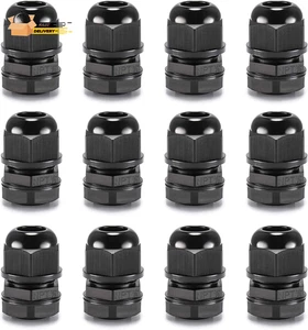 Pressacavo in Nylon 3/8 NPT, Impermeabile IP68 Dado di Bloccaggio Regolabile per 5-10M - Foto 1 di 12