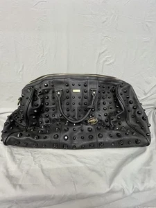 Traci Lynn schwarze Handtasche mit Nieten X-Large Größe 12 x 20 - Bild 1 von 12