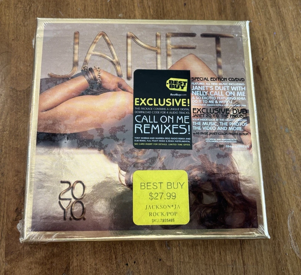 20 Y.O. by Janet Jackson NEW Special Collector's Ed. CD BOX DVD Booklet Hype - Image 1 of 4