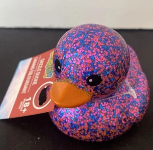 Dazzle Duckie 3" Sparkle Glitter Duck Pink Glitter Novelty World NEW - Picture 1 of 10