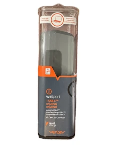 Cargador rápido Ventev Wallport USB-C 3 amperios 45 W con cable de 6 pies - negro - Imagen 1 de 3