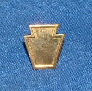 SpanAm 1. Weltkrieg Pennsylvania Nationalgarde PA NG Offiziere vergoldet Schlussstein Pin Abzeichen - Bild 1 von 2