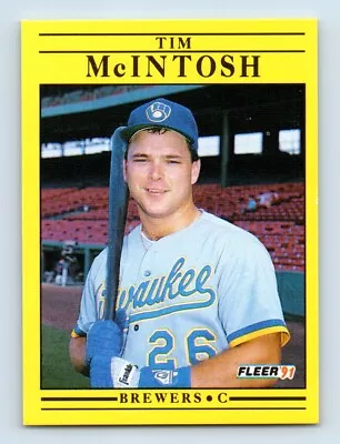 1991 Fleer Tim McIntosh Milwaukee Brewers #589 - Image 1 of 2