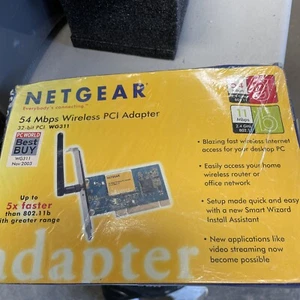 Netgear 54 Mbps Wireless-G PCI Adapter WG311v3 New Torn Seal - Picture 1 of 6