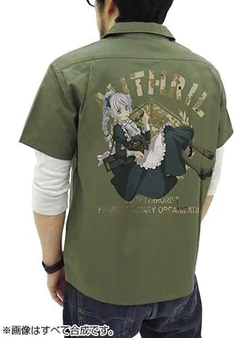 Full Metal Panic! Invisible Victory maid Tessa full-color work shirt Moss M Cover