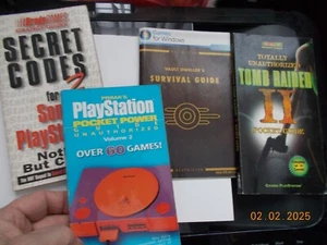 4 Video Game Cheat Codes Hints Guides Tomb Raider, Fallout 3, 2 for Playstation - Picture 1 of 1