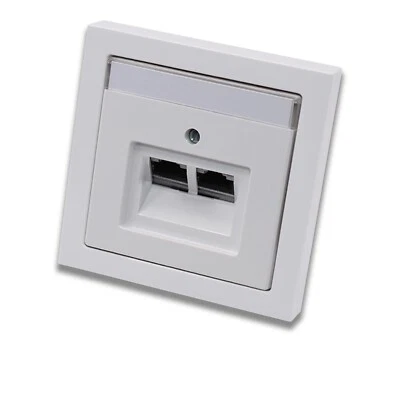 BUSCH JÄGER Set 2fach Netzwerkdose Patchdose Cat.6A UAE Future Linear Studioweiß - Bild 1 von 2