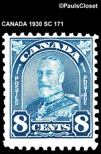 CANADA 1930 SC 171 KING GEORGE V 5¢ DARK BLUE MNH OG VF/XF - Picture 1 of 2