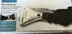 Brookstone Heated Electric Windshield Scraper with LED Light - Snow Ice Melter - Picture 1 of 2