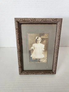 Vintage Portrait Young Girl Black White Wint Studio Allentown PA Standing Frame - Picture 1 of 6