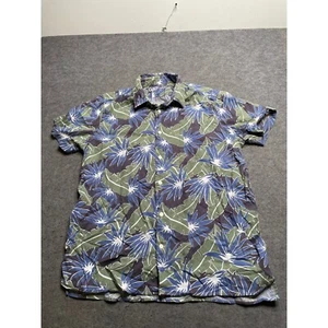 Gap 1969 Floral Print Button Up Short Sleeve Cotton Casual Shirt Mens Large - Picture 1 of 7