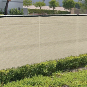 6x50' Fence Privacy Screen Outdoor Fencing Mesh Shade Net Cover Beige Windscreen - Picture 1 of 10