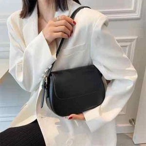 Bolso de hombro de moda con montura para mujer Bolso bandolera Bolso simple con solapa Bolsos de mano - Imagen 1 de 26