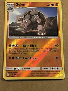 2019 POKEMON - HIDDEN FATES - GOLEM REVERSE HOLO 35/68 - Picture 1 of 2