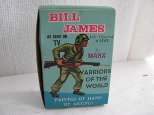 toy soldier- Warriors of the World by Marx- Bill James- figure & card included