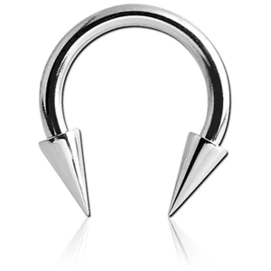 Circular Barbell LONG CONE Ohr Nase Brust Nippel Septum Lippe Piercing 2,5mm - Picture 1 of 2