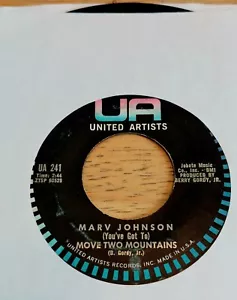 Marv Johnson - Move Two Mountains/Need You 45. - *1960* United Artist #UA-241 - Foto 1 di 2