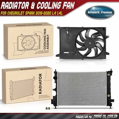 Вентилятор радиатора и охлаждения в сборе для хэтчбека Chevrolet Spark 2016-2022 L4 1,4 л - Изображение 1 из 4