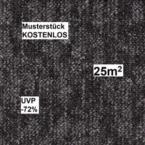 Teppichfliesen SCHWARZ GRAU NEU B1 50 x 50 Schlinge 7,0mm UVP 70€ -72% - Bild 1 von 9