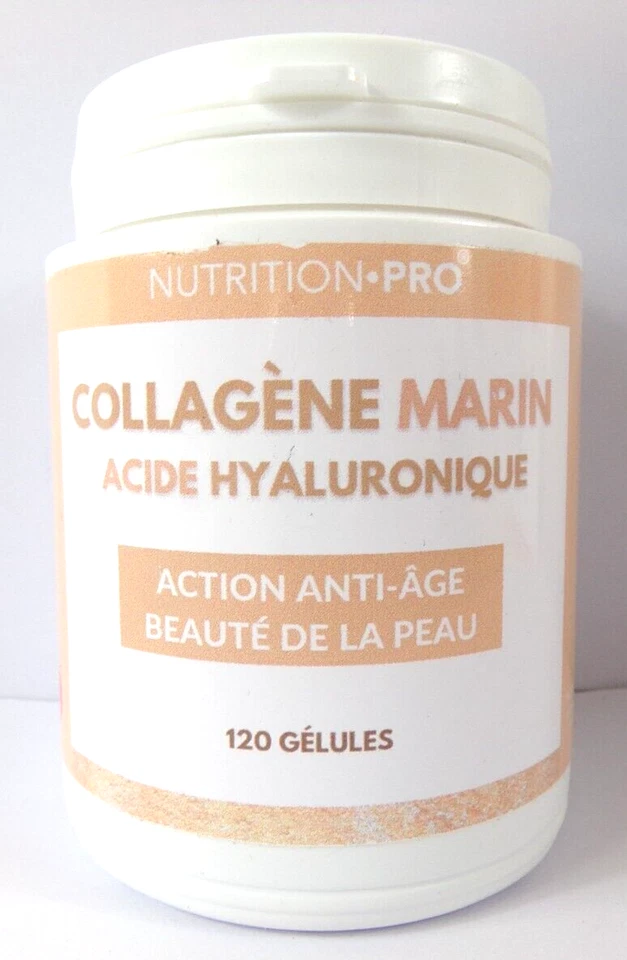 120 gélules-NUTRITION PRO COLLAGENE MARIN ACIDE HYALURONIQUE - 01/2026