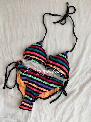 Conjunto de bikini de dos piezas de trajes de baño para mujer colorido talla S Foto 1 de 4