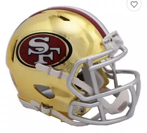 SAN FRANCISCO 49'ers RIDDELL MINI CASCO ALTERNATIVO CROMATO SCATOLA ORIGINALE NUOVO RARO - Foto 1 di 1