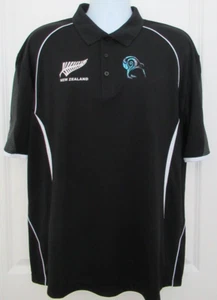New Zealand Men's Polo Shirt Biz Cool Black and White Size 2XL NWT - Picture 1 of 7