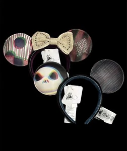 Disney Nightmare Before Christmas Jack Sally Minnie Ears Halloween Headband Set - Picture 1 of 5